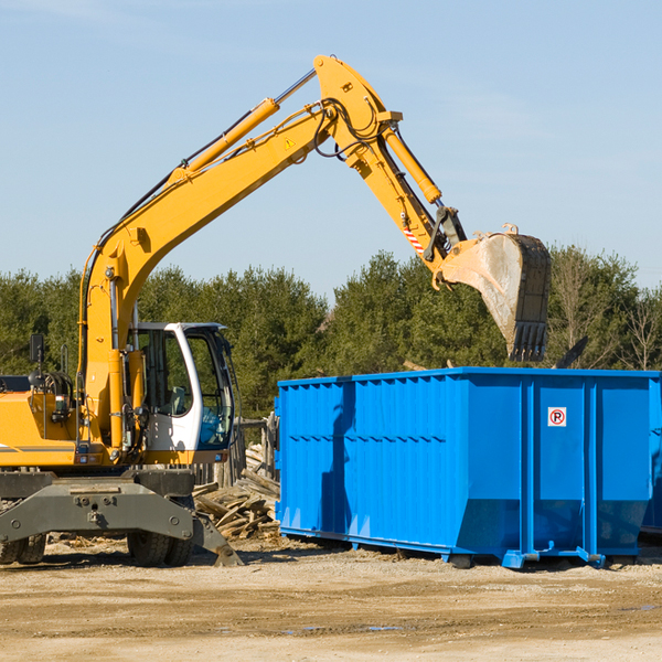 what kind of customer support is available for residential dumpster rentals in Blue Clay Farms